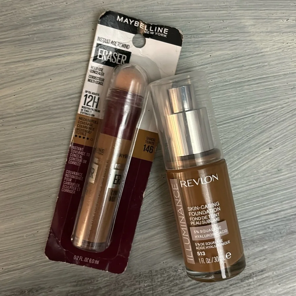 Revlon and Maybeline Foundation Set